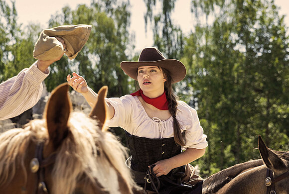 Pullman-Foto Cowboys auf Pferden