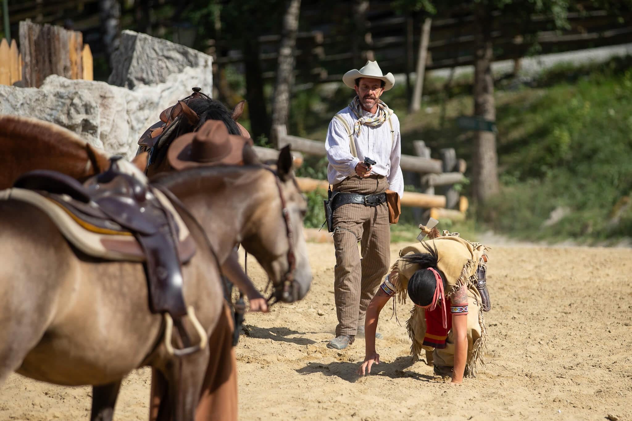 Pullman-Foto bewaffneter Cowboy