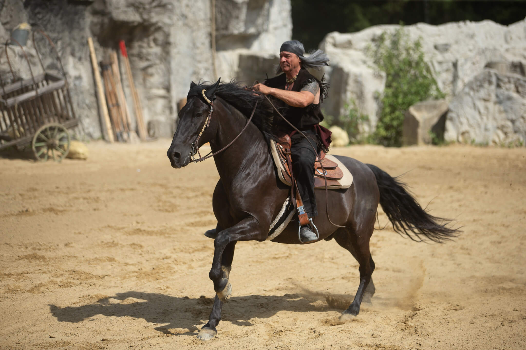 Pullman-Foto Westernreiter Galopp