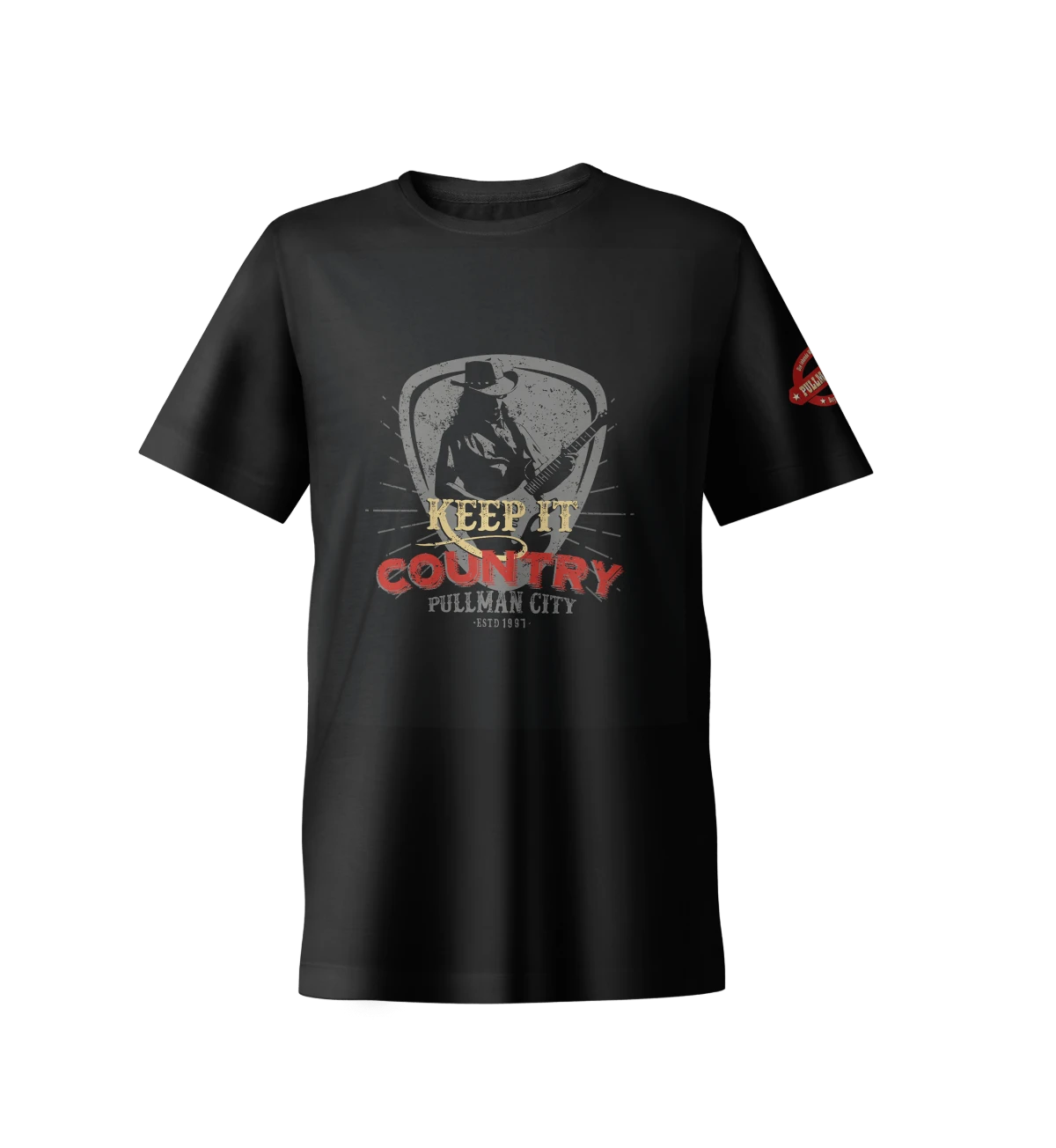 Pullman-Print Keep It Country T-Shirt Mockup vorne