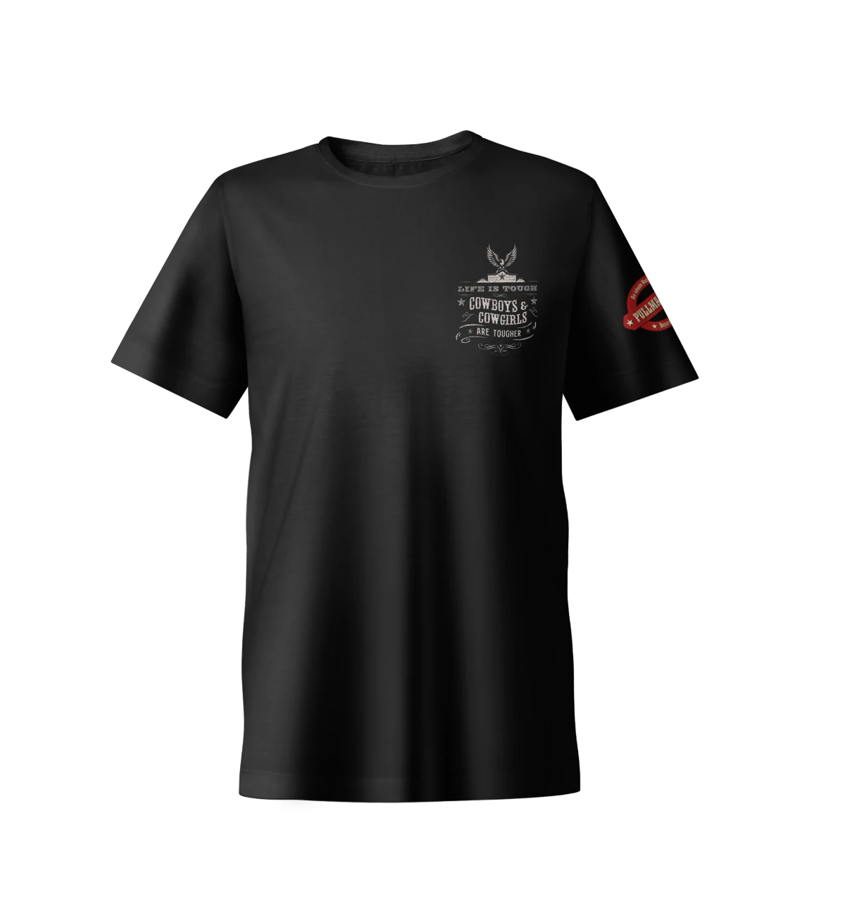 Pullman-Print Cowboys Cowgirls T-Shirt Mockup vorne
