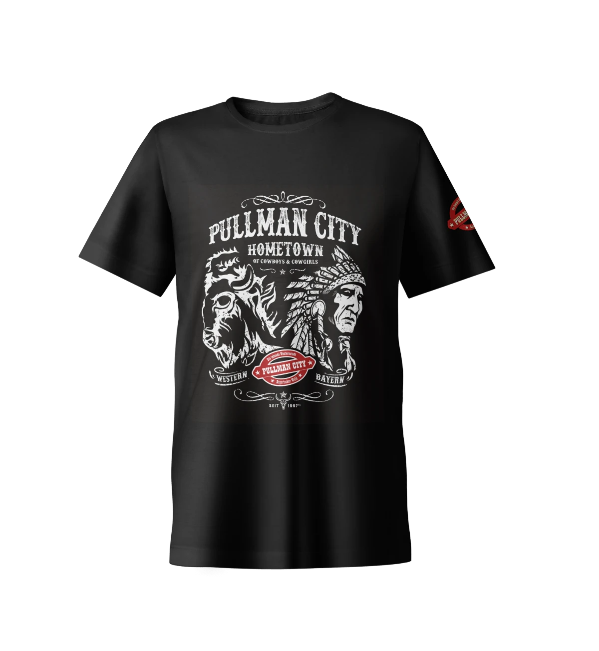 Pullman-Print Hometown T-Shirt Mockup vorne